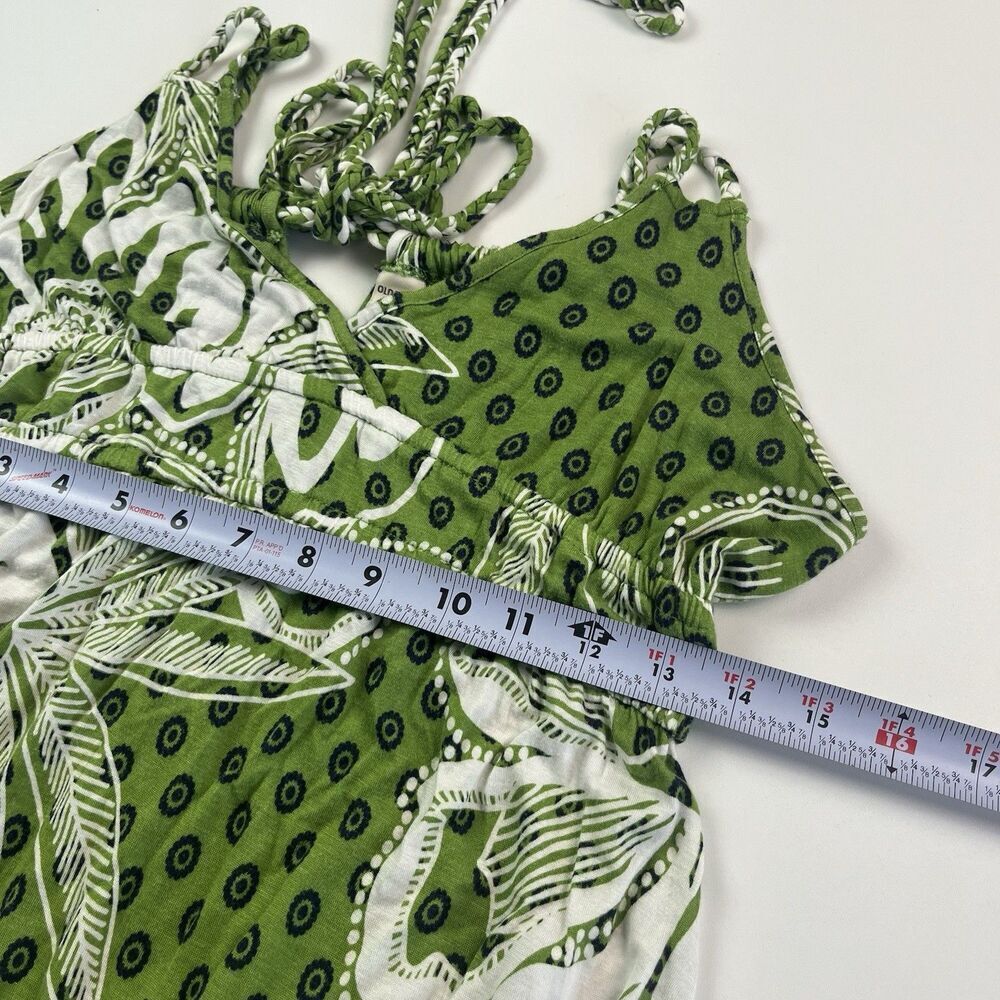 Old Navy Y2K Babydoll Floral Maxi Dress Smal Green - Picture 8 of 14